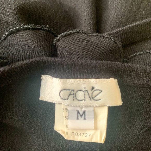 Cache Black Knit Ruffled Tank Top - Picture 7 of 7